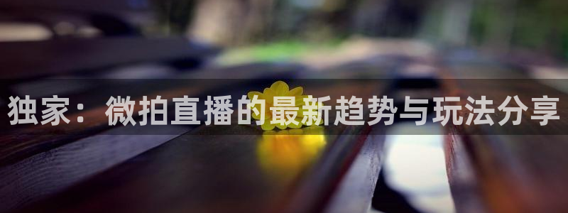 919 直播：独家：微拍直播的最新趋势与玩法分享