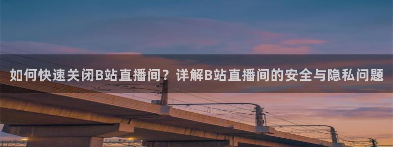 919体育专业直播平台：如何快速关闭B站直播间？详解B站直播间的安全与隐私问题